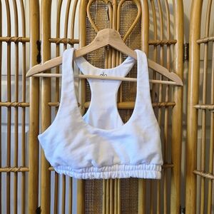 Alo Yoga White Sports Bra